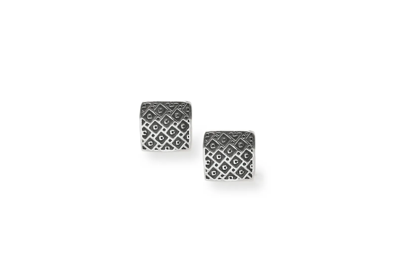 Silver earrings - Mosaic