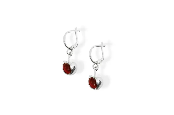 Silver earrings - Apples