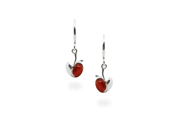 Silver earrings - Apples