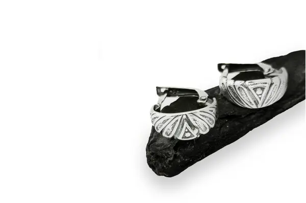 Silver earrings - Feathers