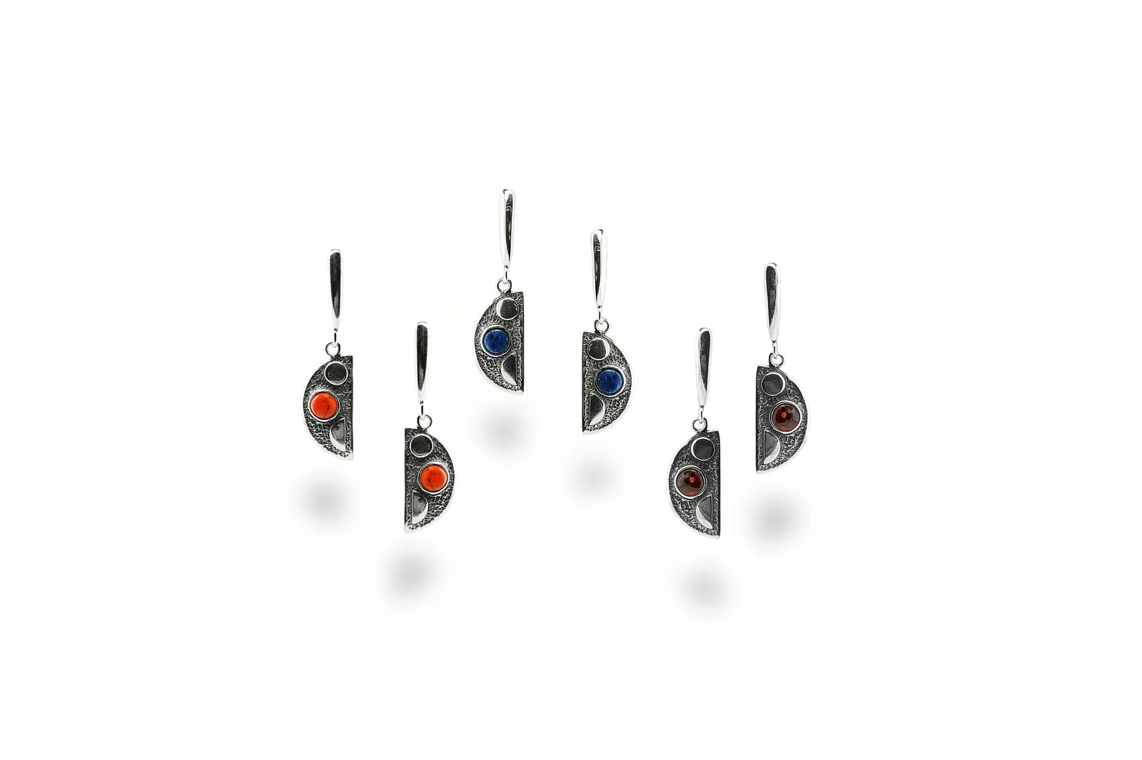 Silver earrings - Half Moon