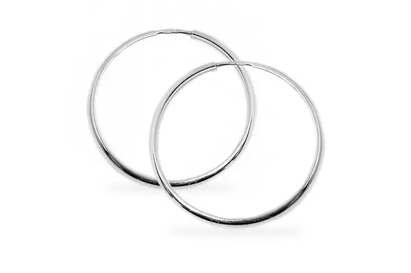 Silver earrings/ hoops - dif. sizes