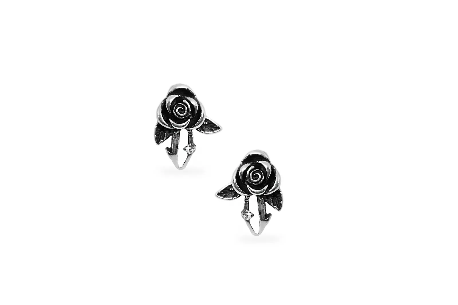 Silver earrings - Roses