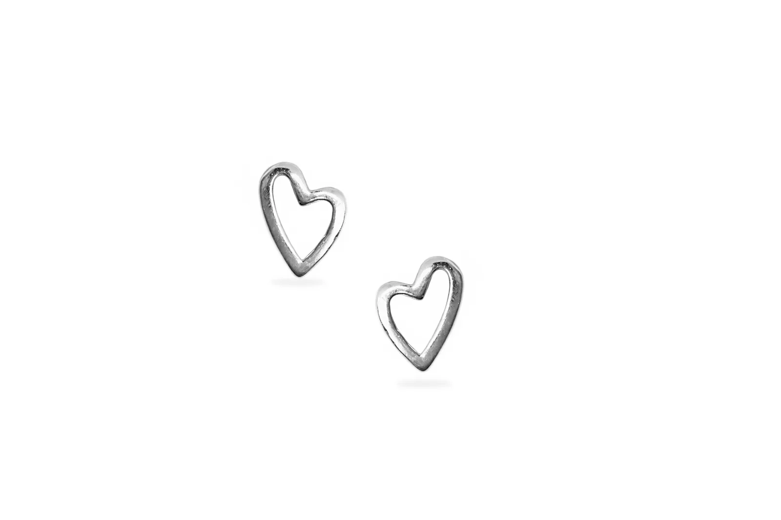 Silver earrings - Heart shape