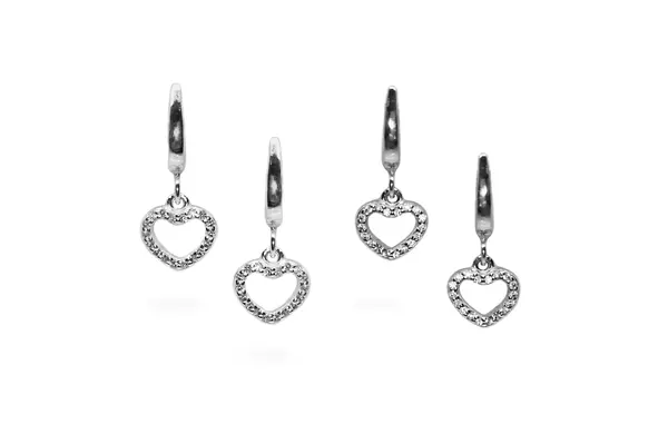 Silver earrings - Hearts