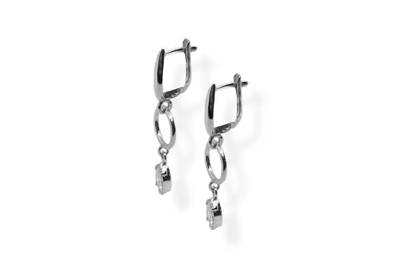 Silver earrings with Zircons