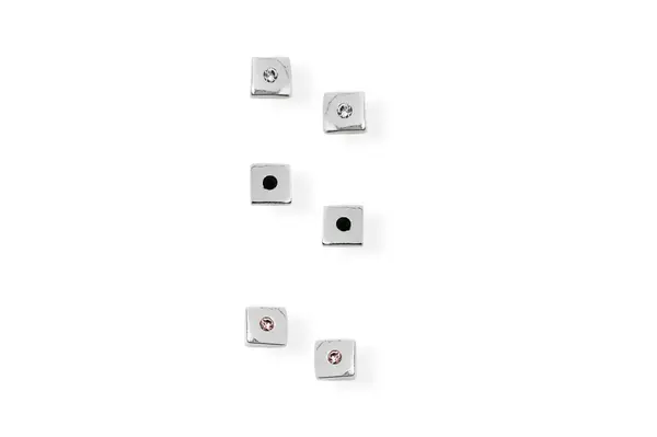 Silver earrings with Zircons