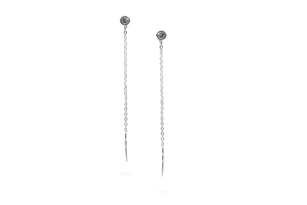 Silver earrings with Zirconia