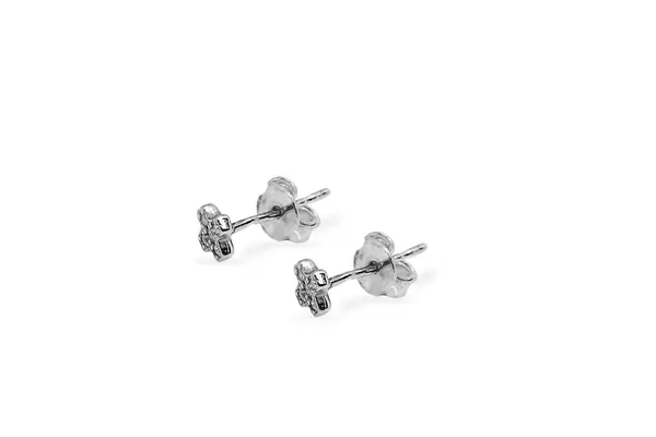 Silver earrings with Zircons