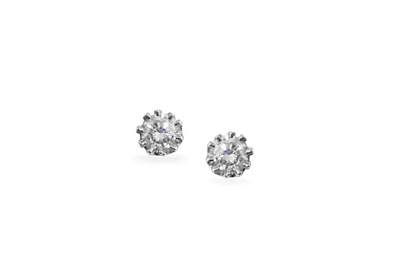 Silver earrings with Zircons