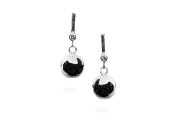 Silver earrings with Zircons