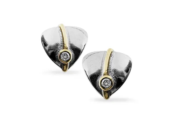 Silver earrings with Zircon