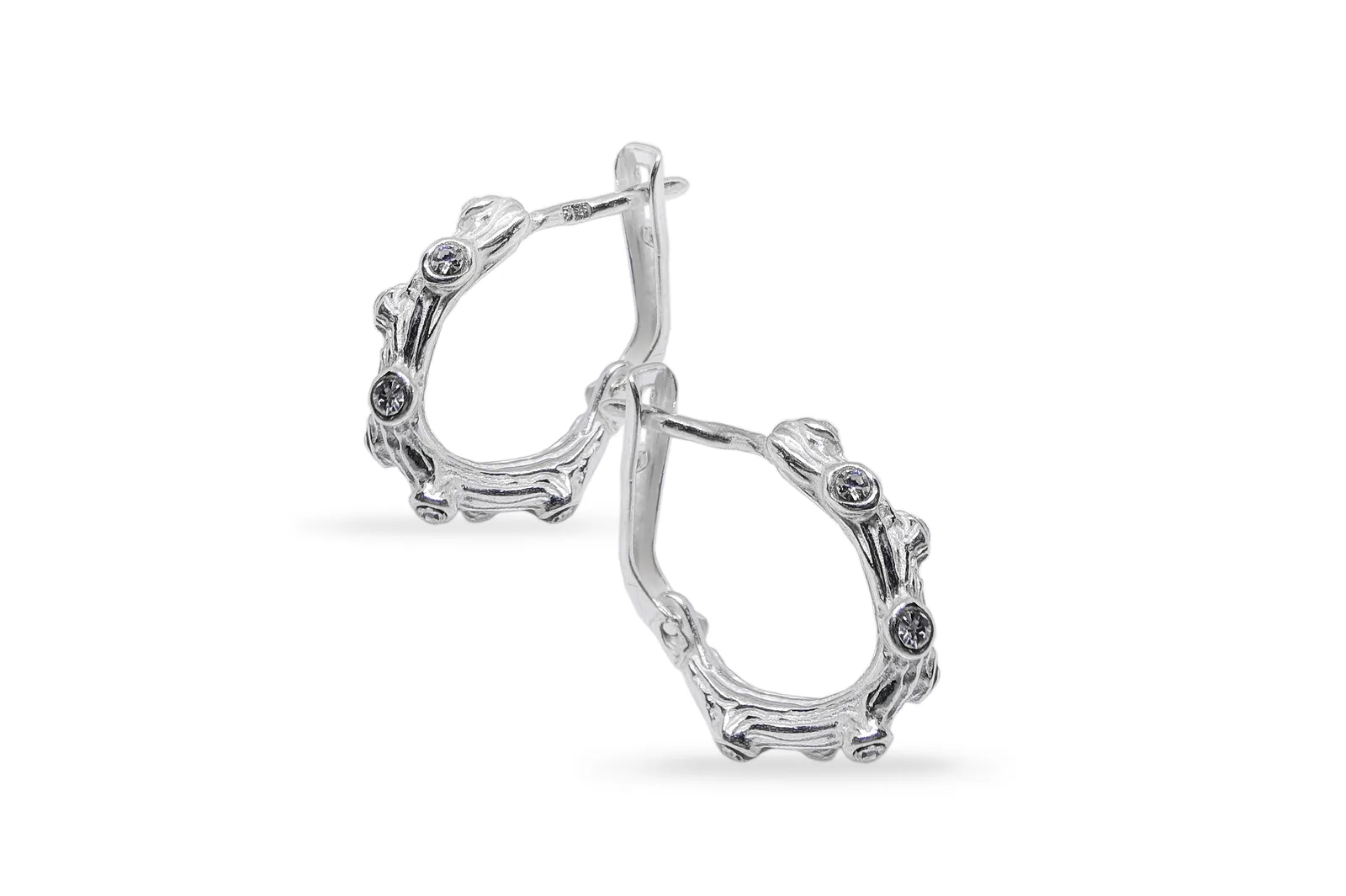 Silver earrings with Crystal