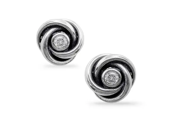 Silver earrings with Zircons