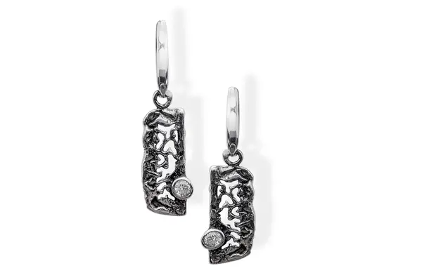 Silver earrings with Zircons