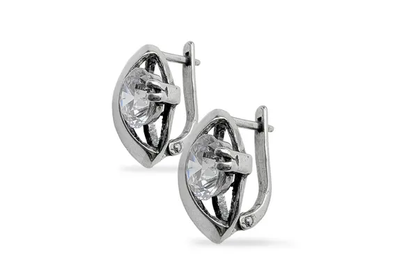 Silver earrings with Zircons