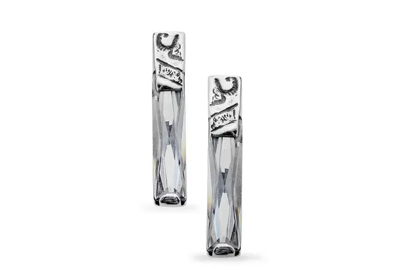 Silver earrings with Zircons