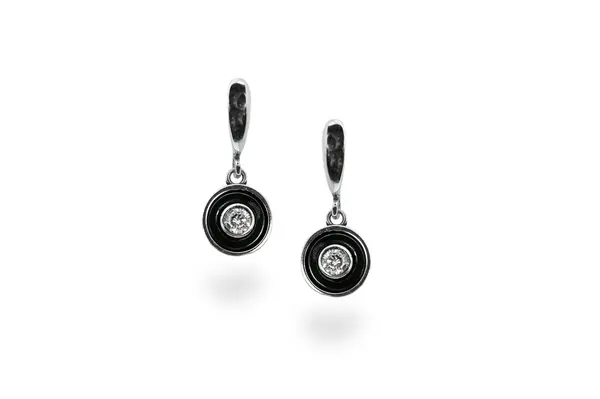 Silver earrings with Zircons