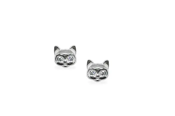 Silver earrings with Zirconia - Cats AU3339500130