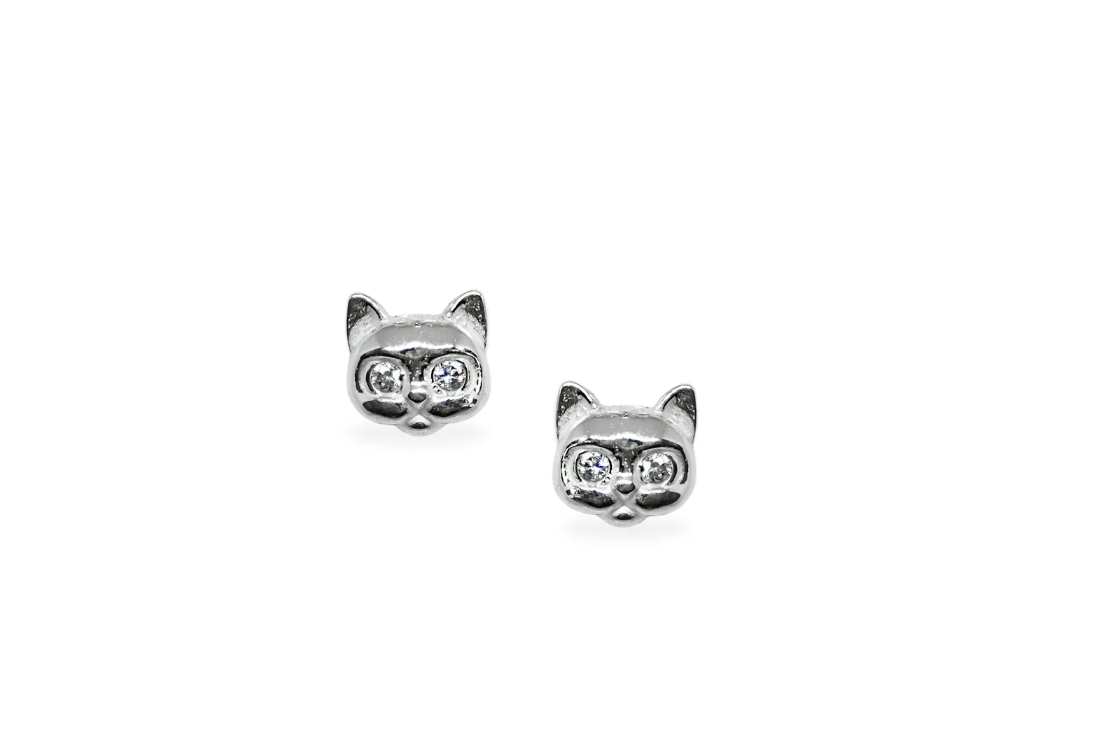 Silver earrings with Zirconia - Cats AU3339500130