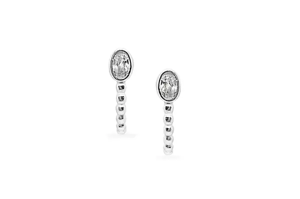 Silver earrings with Zircon