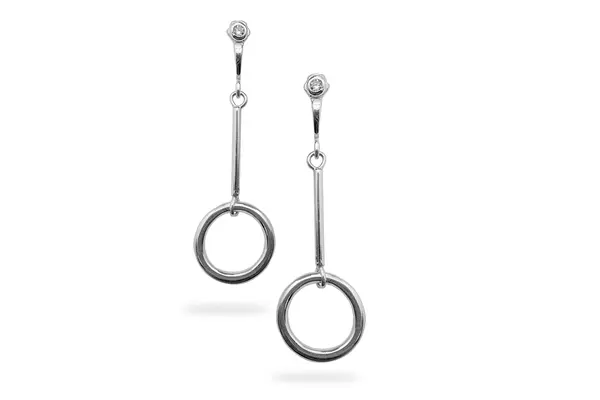 Silver earrings with Zircon
