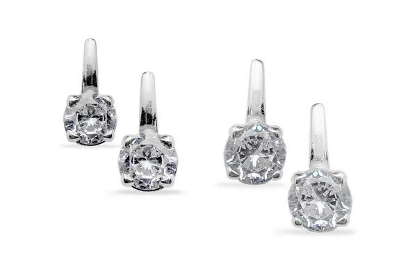 Silver earrings with Zircon
