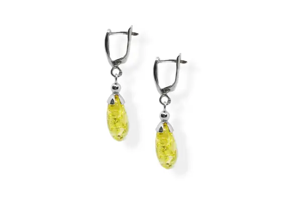 Silver earrings with Amber
