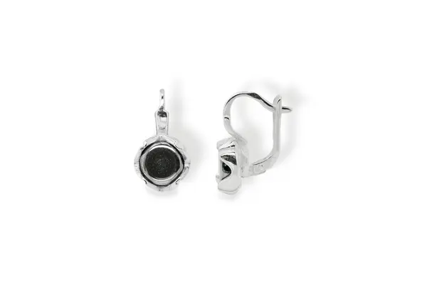 Silver earrings with Hematite