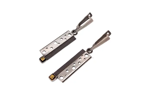 Silver earrings with Hematite A0000400550