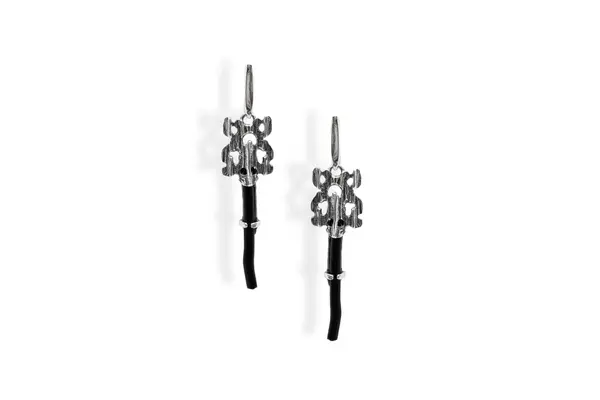 Silver earrings with Corals