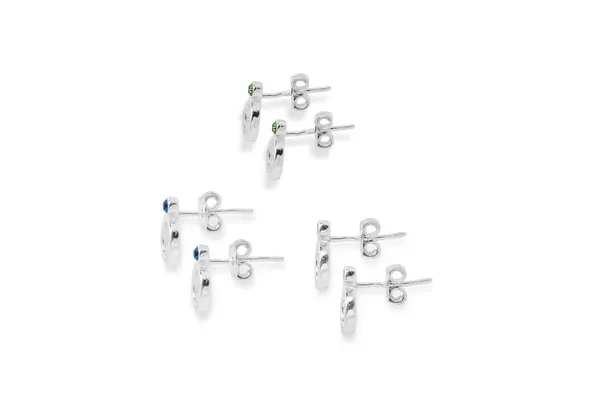 Silver earrings with Crystal Glass