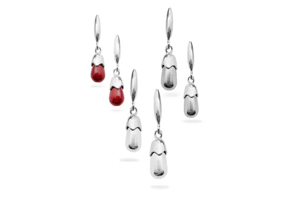 Silver earrings with Pearls