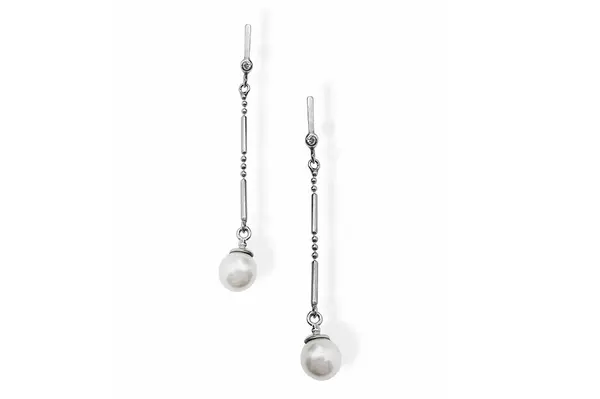 Silver earrings with Pearls and Zircons