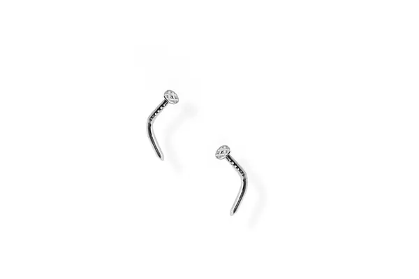 Silver earrings - Nail
