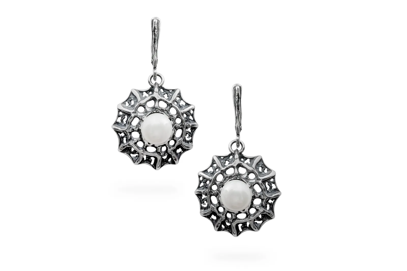 Silver earrings - Web