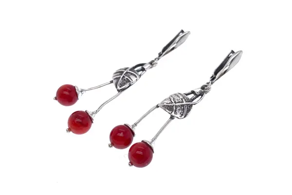 Silver earrings - Cherry AU0000350870