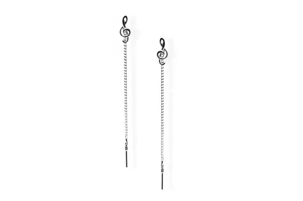 Silver earrings - Notes