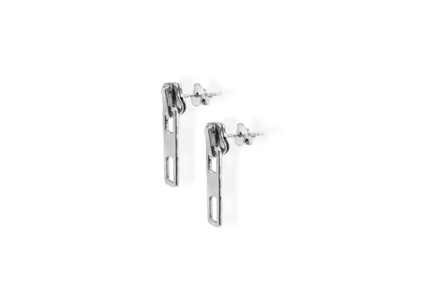 Silver earrings - Zippers