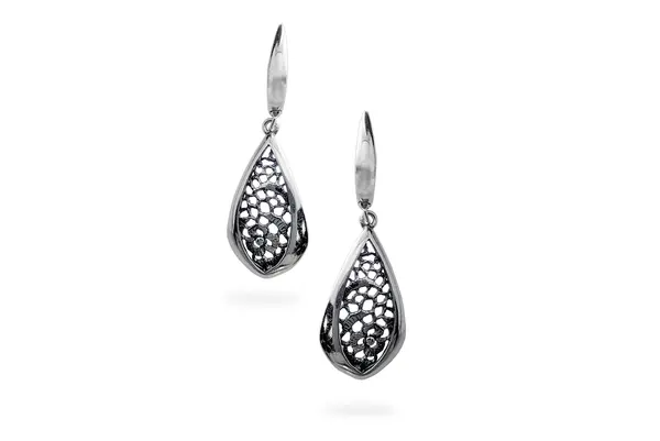 Silver filigree earrings