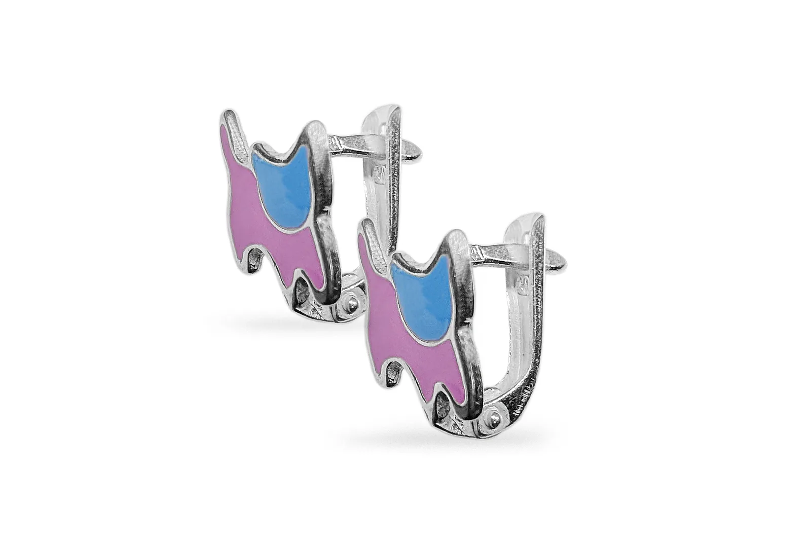 Various colors silver earrings with Enamel
