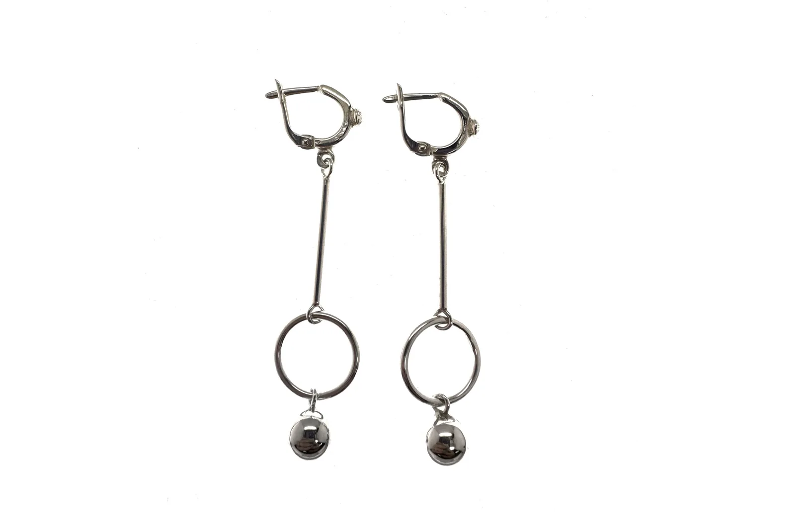 Silver dangling earrings AU0000400600
