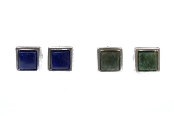 Silver square earrings AU3764400240