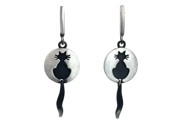 Silver Cat Earrings A0000400640