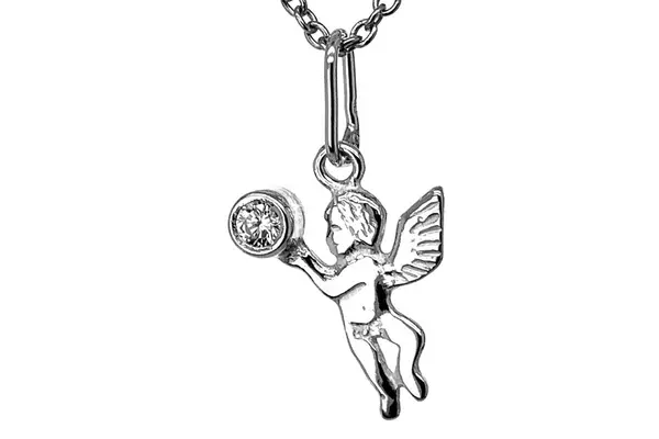 Silver Angel Pendant with cubic circonia P1198400120