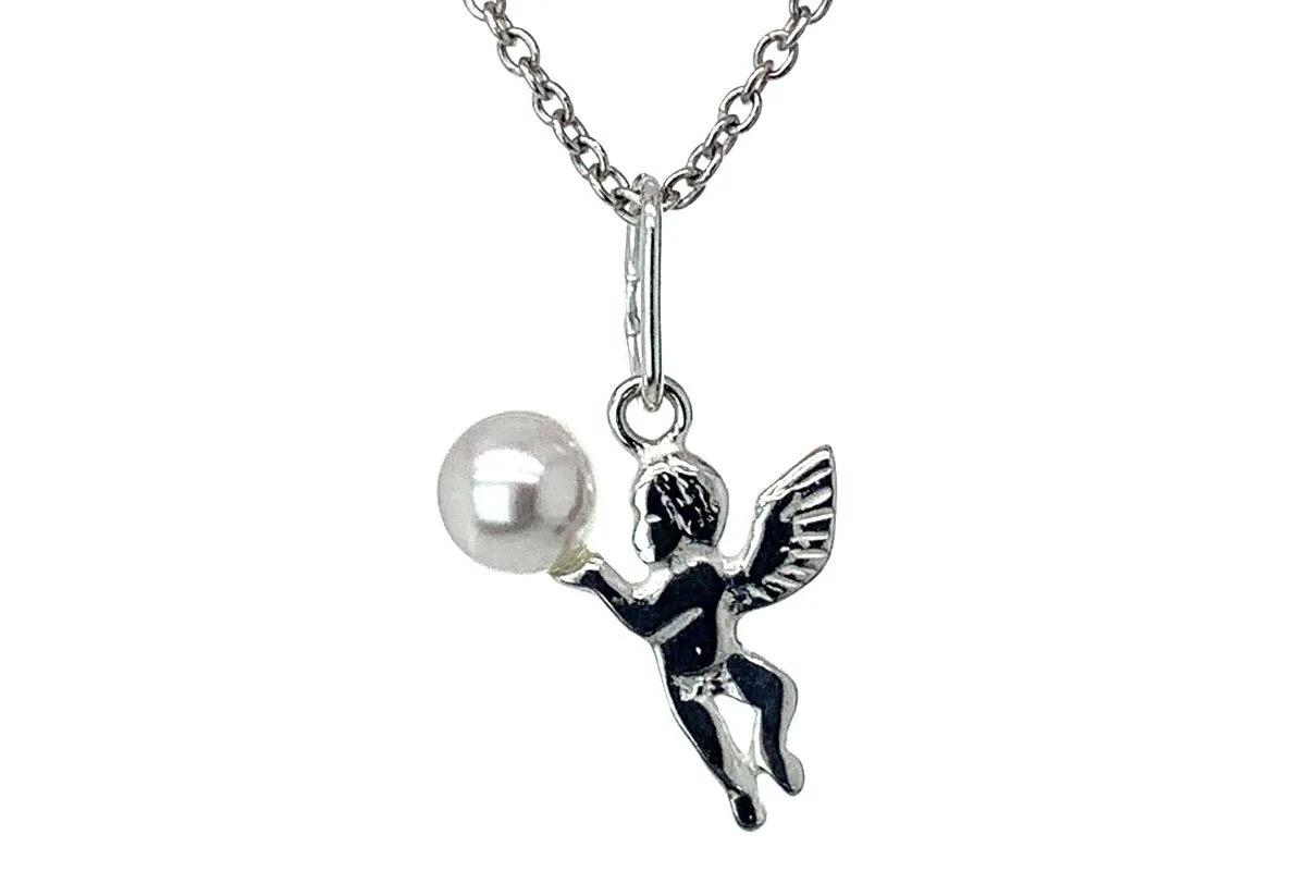 Angel Pendant with Swarovski Crystal Pearl P1198400110