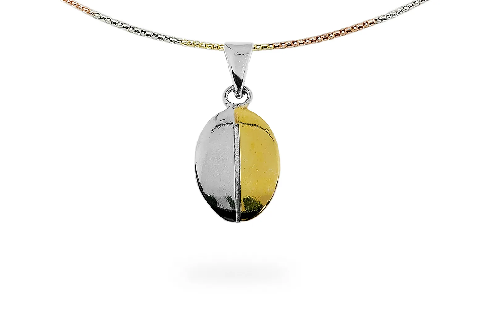 Silver gold plated pendant