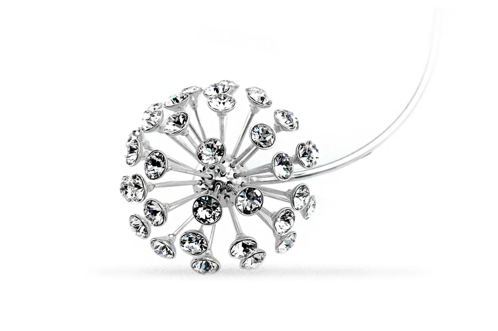 Big Dandelion Brooch. Sterling Silver