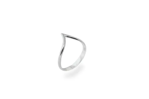 Silver curved ring Ž0000400140