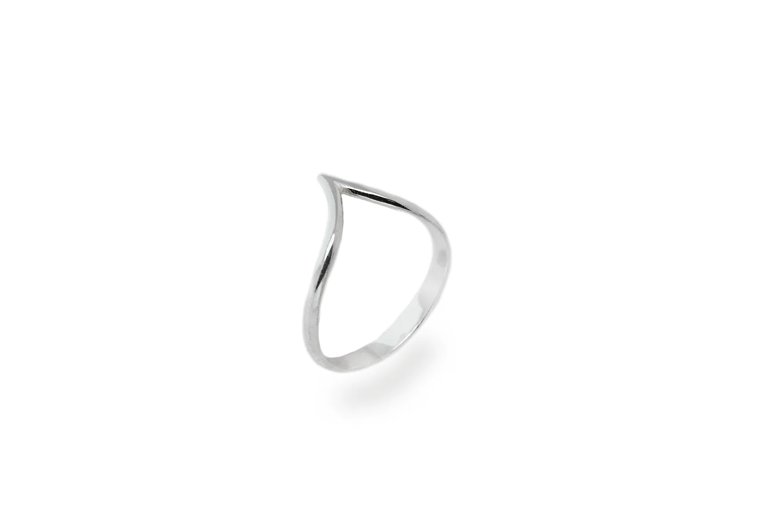 Silver curved ring Ž0000400140